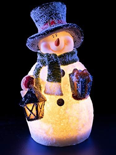 Vp Home Snowman Decor Figurines Resin Snowman Lighted Decorations