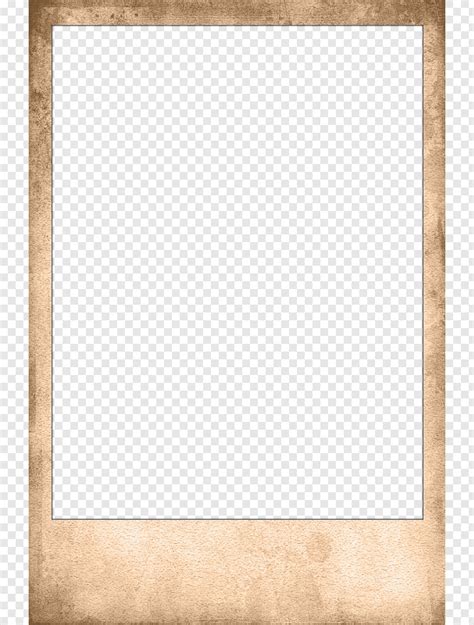 Vintage Polaroid Frame Rectangular Brown Frame Png Polaroid Frame