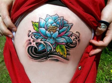 Blue Lotus Tattoo Flower On Thigh 1024×764 Lotus Flower Tattoo