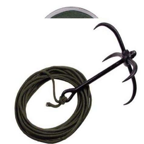 All Metal Grappling Hook Anchor Complete With 10 Meters Of Line