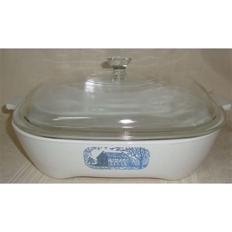 Vintage Amana Browning Skillet By Corning Microwave Bake Dish With Lid