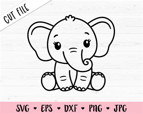 Cute Elephant SVG