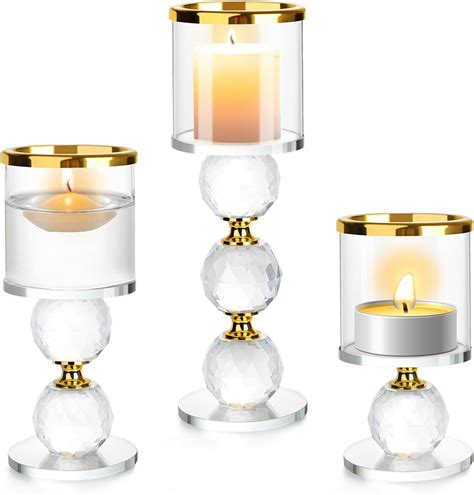 Amazon De Candeldo Windlicht Glas Glaszylinder Kerzenst Nder Er Set