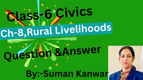 Rural Livelihoods Class 6 Civics Ch 8 Ratnasagar Question