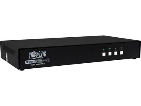 Tripp Lite Secure 4 Port KVM Switch DVI To DVI Single Monitor NIAP