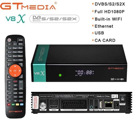 Gtmedia V8X Full HD Satellite Receiver Decoder DVB S S2 S2X H 265 Built