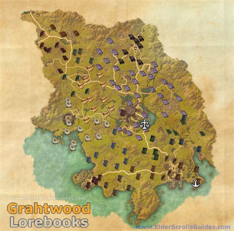 Grahtwood Lorebooks Map Elder Scrolls Online Guides