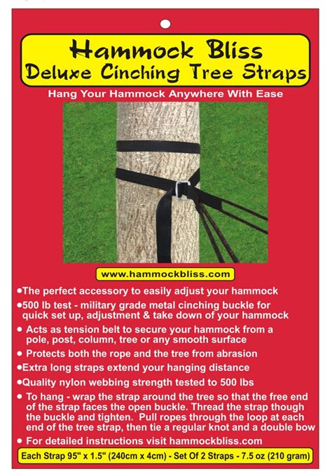 Купить New And Improved Hammock Bliss Deluxe Cinching Tree Straps