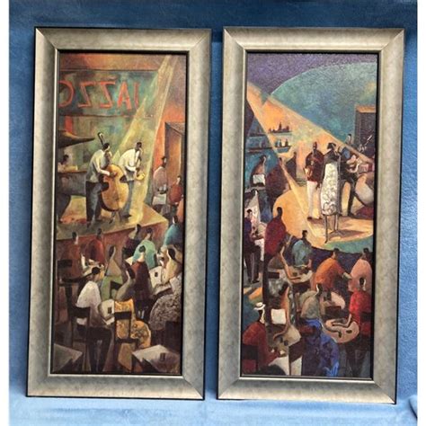Framed Jazzy Art Pair