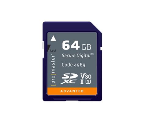 Promaster Advanced Sdxc V30 U3 Memory Card 64gb