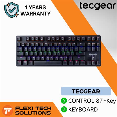 TECGEAR CONTROL 87-Key Wireless RGB Mechanical Keyboard Outemu Blue ...