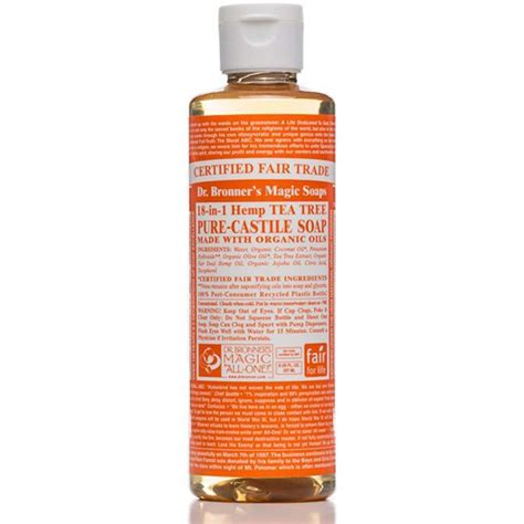 Dr Bronner S Pure Castile Liquid Soap Tea Tree Bella Naturally