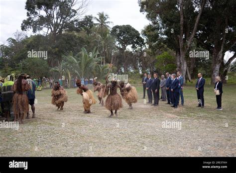 Touho New Caledonia 25th July 2023 People In Traditional Costumes