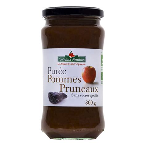 Purée pommes pruneaux Bio 360g Côteaux Nantais