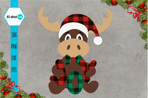 Christmas Buffalo Plaid Reindeer Svg By All About Svg Thehungryjpeg