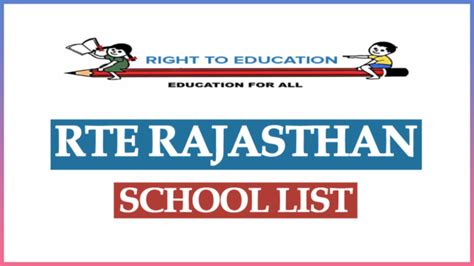 Rte Rajasthan Admission School List Rte School List Rajasthan