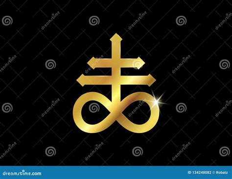 Satan`s Cross Leviathan Cross Alchemical Symbol For Sulphur