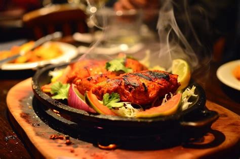 Premium Photo Tempting Tandoori Chicken Platter With Tandoori Spice Rub