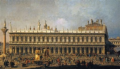 Canaletto Venise la Piazzetta vers l ouest avec la bibliothèque