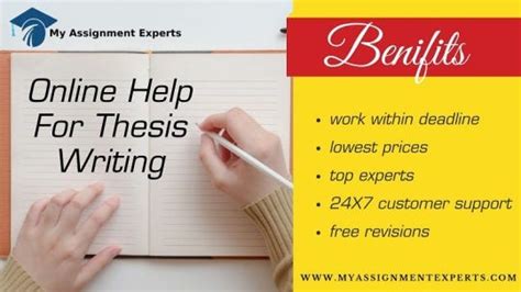 Thesis Help And Online Writing Help Service By My Assignment Experts