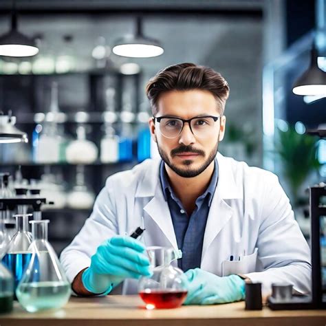 Especialista en biotecnología en el laboratorio que lleva a cabo