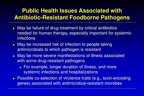 Ppt Foodborne Illnesses And Antibiotic Resistance Associated With