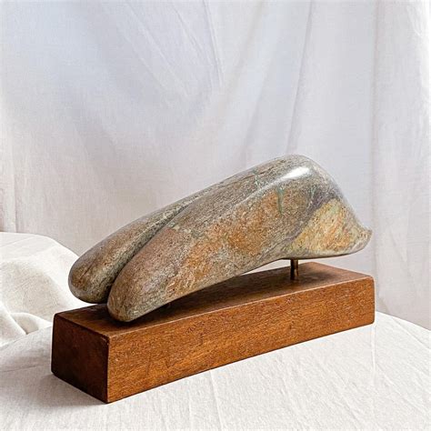 Modernist large stone sculpture in abstract shape, 1960s | #221673