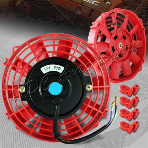 Find X Red Electric Slim Push Pull Engine Bay Radiator Cooling Fan