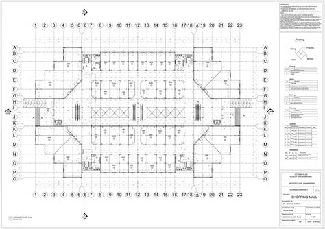 WORKING DRAWING (SHOPPING MALL) | Behance