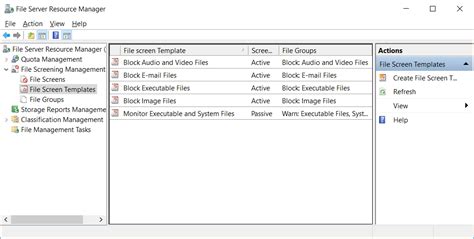 Configure File Screens For File Server Resource Manager Fsrm