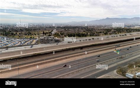 Aerial Photograph Of The International Border Between El Paso Texas