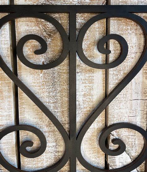 Faux Wrought Iron Wall Panel Shutter Laser Cut Etsy