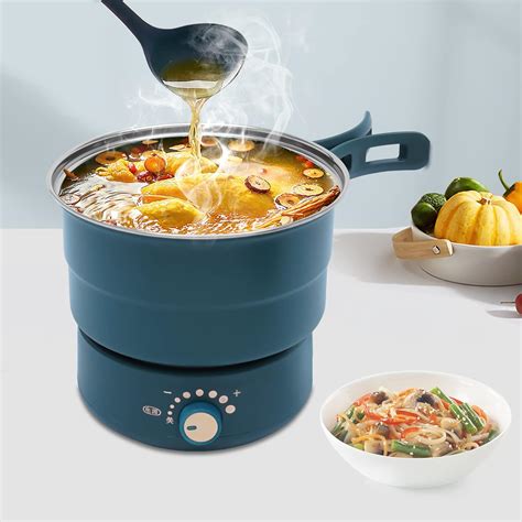 Amazon Portable Electric Hot Pot With Foldable Handles Non Stick