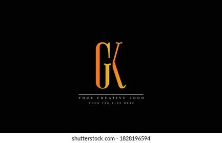 Gk Kg Abstract Vector Logo Monogram Stock Vector Royalty Free