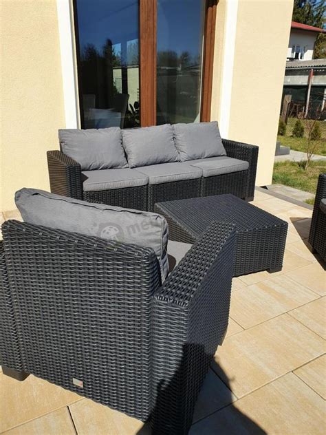 California 3 Seater Sofa Graphite Meble Ogrodowe