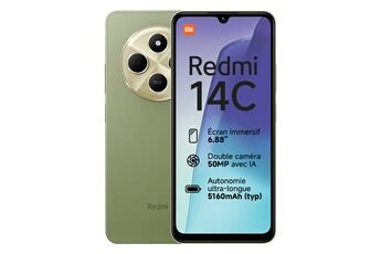 Smartphone Xiaomi Redmi 14C 256Go Vert REDMI14C8256V Darty