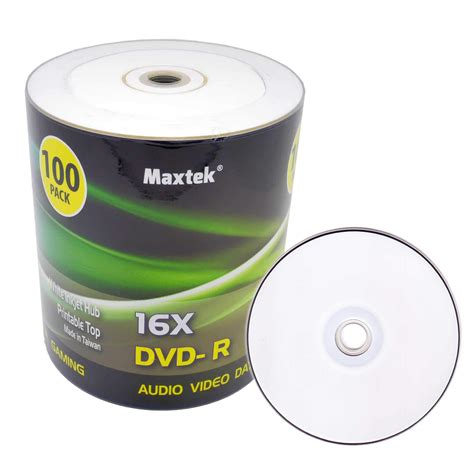 Buy Maxtek Premium Grade White Inkjet Hub Printable Dvd R Dvdr X