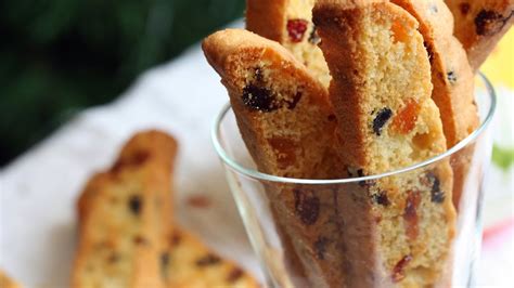 Dried Fruit Biscotti Recipe Youtube