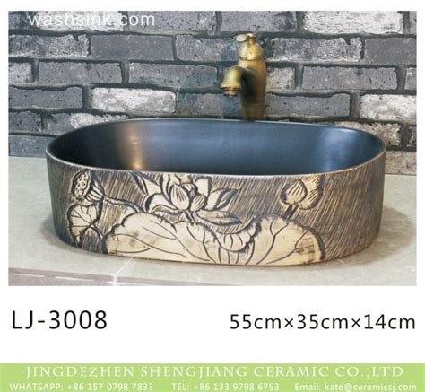 Hot New Products Hand Carved Flowers Pattern Thin Edge Durable Ceramic