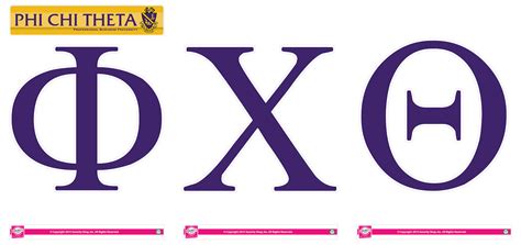 Phi Chi Theta Jumbo Letter Decals Sororityshop