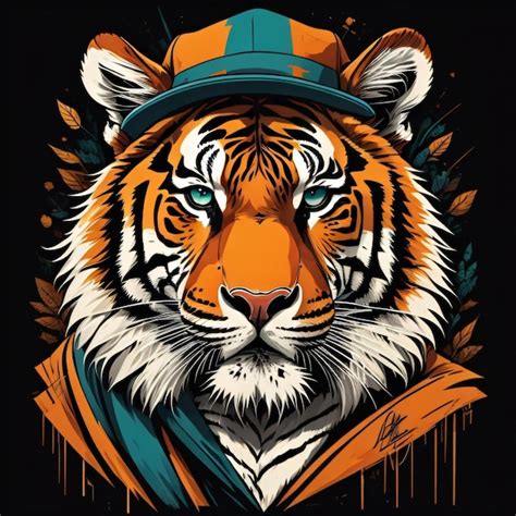 Premium AI Image | Photo cool tiger logo vector illustration