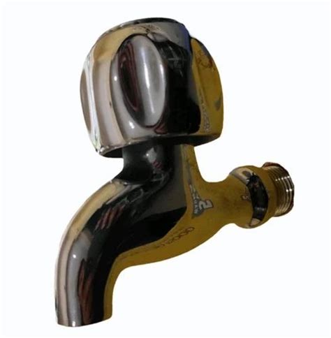 Wall Mounted Chrome Plated Silver Brass Short Body Bib Cock For