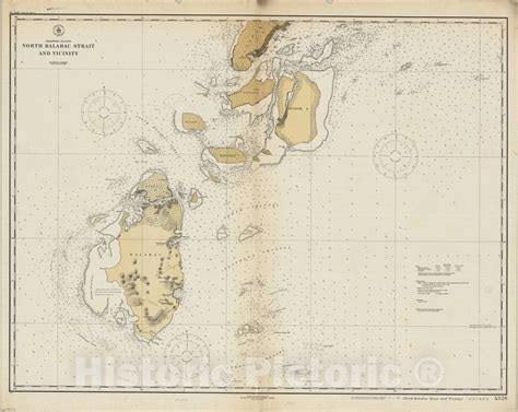 Map Balabac Strait Philippines 1921 Philippine Islands North Bala