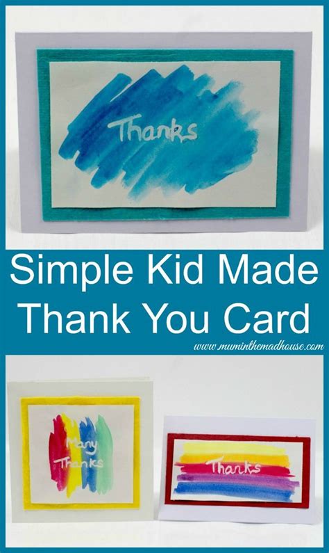 Thank You Card Ideas For Kids To Make / Printable Thank You Cards To ...