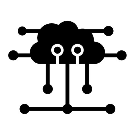 Iconos de computación en la nube Vector Premium