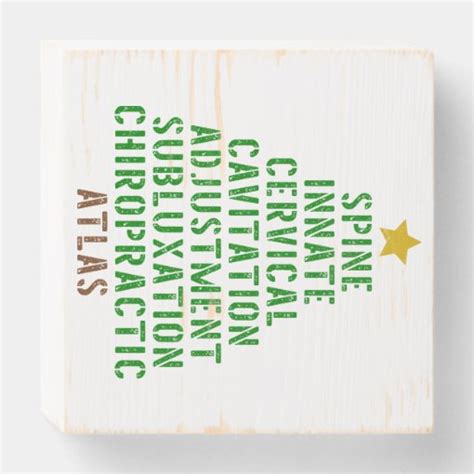 Chiropractic Christmas Decor Chiropractic Office Wooden Box Sign Zazzle