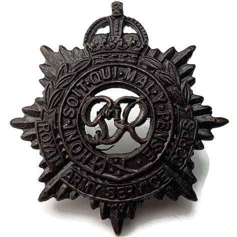 Ww Royal Army Service Corps Rasc George Vi Officers Bronze Collar Badge