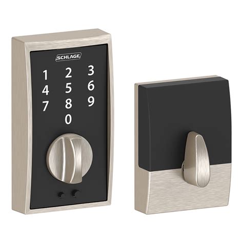 Schlage Satin Nickel Touch™ Century Electronic Keypad Deadbolt