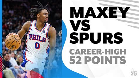 Tyrese Maxey Highlights Maxey Scores Career High Points Vs Spurs