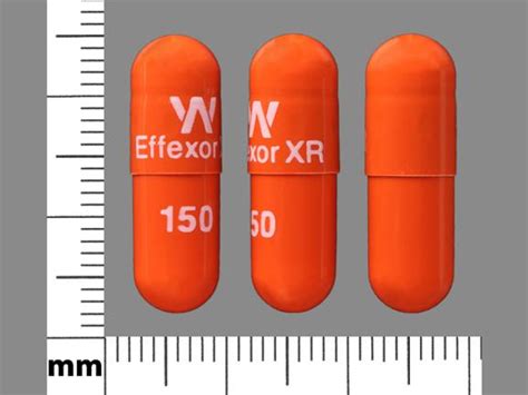 W Effexor Xr 150 Pill Orange Capsuleoblong Pill Identifier